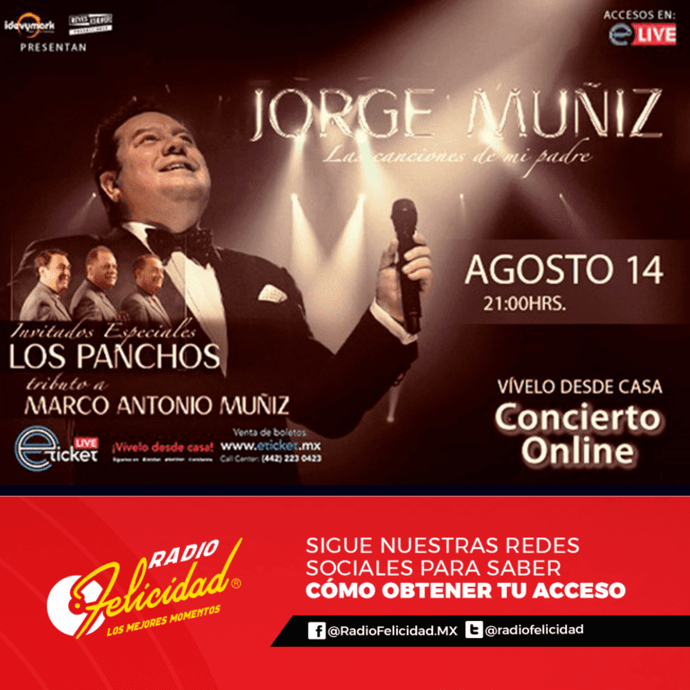 Gana un acceso virtual para el concierto de Jorge Muñiz